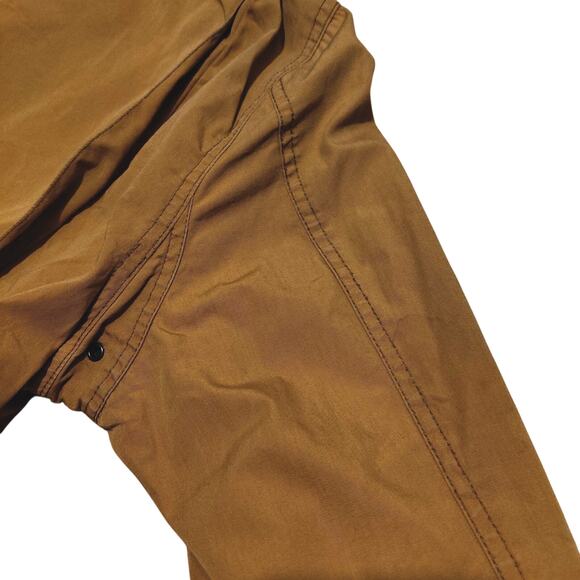 J Crew Mens Barn Jacket Size S Tan Canvas Flannel Lined Brown Cord Collar Chore - Picture 12 of 14